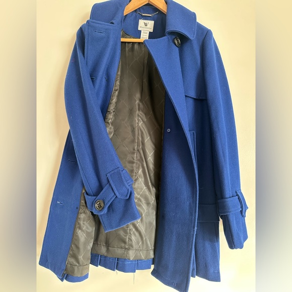 Worthington Blue Wool Jacket with cute peplum bottom.  NWT Size M - Picture 6 of 7